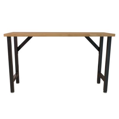 China Antique Steel Frame Commercial Garage Furniture Steel Frame Home Study Furniture Solid Wood Table General School Use And Solid Wood for sale