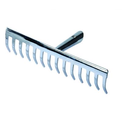 China Professional Customized Handle Galvanized Steel Garden Rake Head for Lawn Maintenance for sale