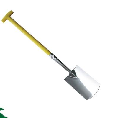 China Green Camping Shovel Wantok Tools Stainless Steel Spade With Fiberglass Handle Y Grip for sale