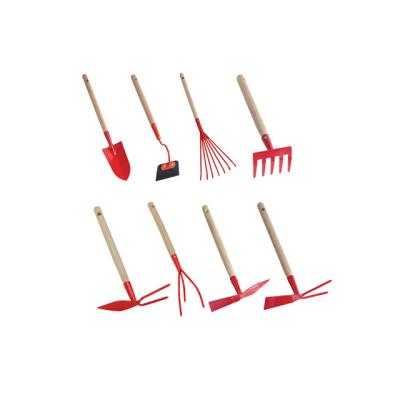 China 8pcs Small Hand/Garden Tools Set with Same as Sample Carbon Steel Wooden Handle for sale