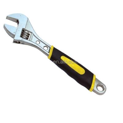 China Metric Rubber Handle Drop-Forged Adjustable Wrench for OEM Customization and Support for sale