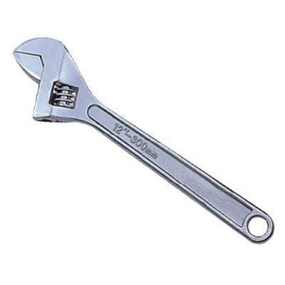 China Chrome Plated Handle Adjustable Wrench in Metric Measurement System with Polished Head for sale