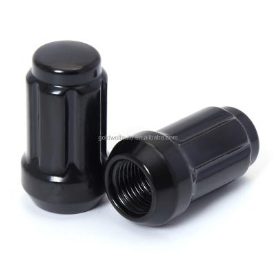 China 20pcs Black 12*1.5 Drive Tuner Lug Nut 6 Spline Wheel Nut 35mm for sale