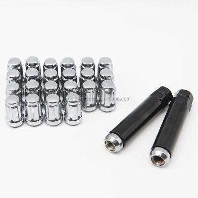 China 20pcs Cone Seat Spline Lug Nut with Wrench 35mm for sale