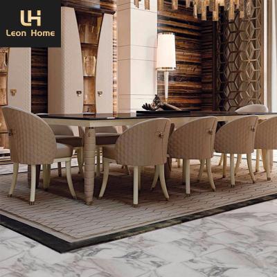 China High Quality Contemporary rectangular marble top tables with chairs dining table 10 seater luxury dining room sets for sale