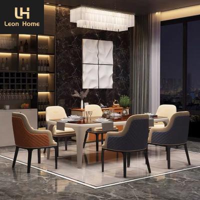 China High Quality luxury latest design high quality italian modern wood dining table set 8 seater for sale