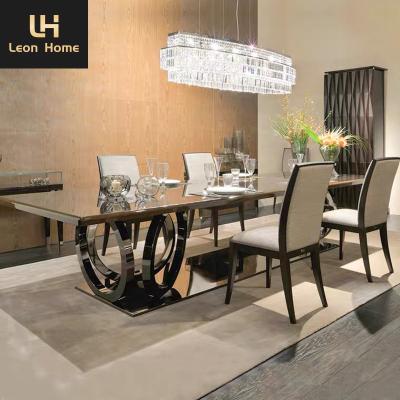 China High Quality Modern wood retangular dinning table with chairs set 10 seater large wooden luxury dining table for sale