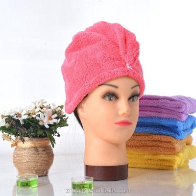 China Hot Selling Fashion Design Salon Turbin Twist Hair Towel QUICK DRY Hot Selling Wrap With Button for sale