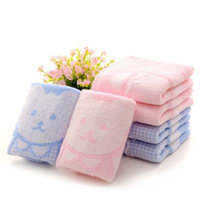 China High Quality Pink Comfort 100%Cotton Kids Small Towel 25cm*50cm for sale