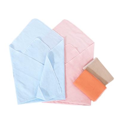 China Soft Solid Color Soft Touch Cotton 80*80cm Diaper Baby Plain Muslin Wrap Wrap Cover for sale