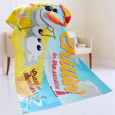 China China Supplier Wholesaler QUICK DRY Custom Printed Custom Frozen Full Color Beach Towel for sale