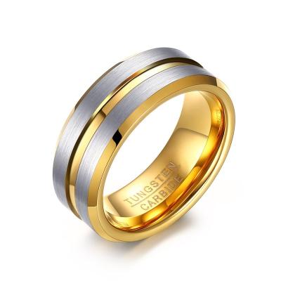 China FASHIONABLE Classic Mens Black Core Carbide Wedding Ring Tungsten Rings For Gift for sale