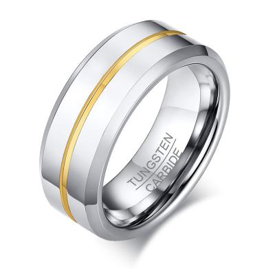 China FASHIONABLE Carbide Gold Black New Arrival Titanium Alloy Ring Tungsten Rings For Women for sale