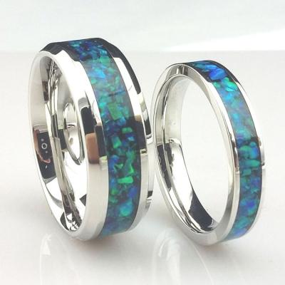 China Hot Selling New Design Fashion Jewelry Simple Wedding Couples Silver Rings for sale