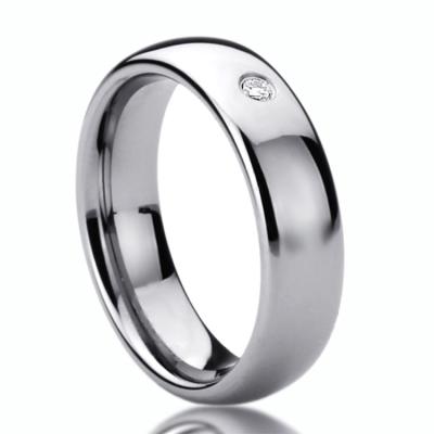 China New design stainless steel jewelry high quality simple smooth titanium version arc FASHIONABLE steel men's ring for sale