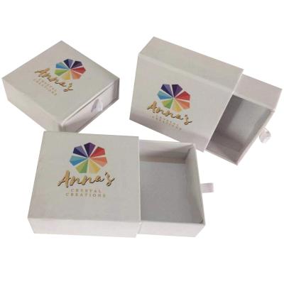 China Recycled Materials Logo Hot Stamping Drawer Box Luxury Custom Gift Boxes Ornament Drawer Gift Box With Ribbon Custom for sale