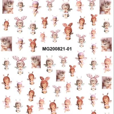 China Fashionable Design Nail Decorations Angel Princess Cartoon Nail Sticker 3D for sale