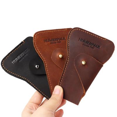 China Fashion China Manufacturer Premium Leather Safety Razor Cover Outdoor Travel Leather Razor Cover Car Key for sale