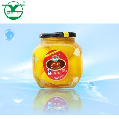 China 680g Canned Canned Yellow Peach In Syrup Fresh Tropical Fruit Salad In Box for sale