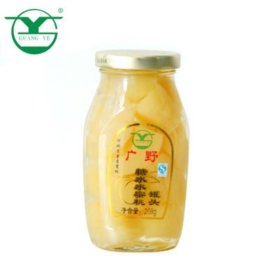 China 268g Canned Healthy Fruit Food Canned White Peach Halves In Syrup for sale