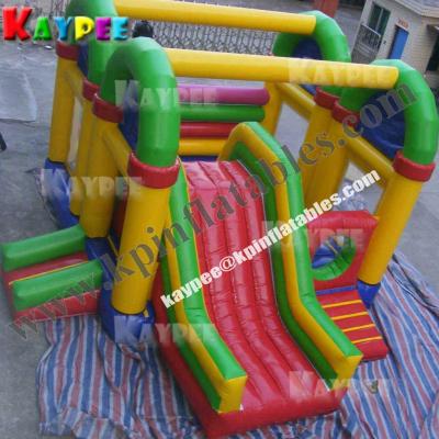 China Mix colourful combo,inflatable combo game,bouncer with slide obstacle KCB059 for sale