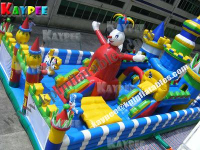 China Inflatable clown funcity ,inflatable playland,crazy fun part with slide KFT013 for sale