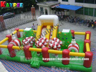 China Inflatable happy gift funcity ,inflatable playland for kid, fun part with slide KFT014 for sale