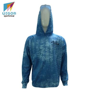 China Antibacterial Hooded Long Sleeve Fishing Tank Top / Shirt Design Dye Sublimation Custom Fishing Hoody for sale