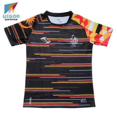 China Antibacterial Rugby Jersey Manufacturer One-Stop Service Full Sublimation Custom Elastic Rugby Wear for sale