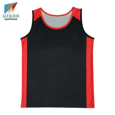 China QUICK DRY Singlet Lightweight Running Men's Mesh Fabric Custom Full Sublimation Training Tank Top for sale