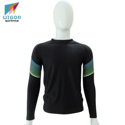 China Breathable 4 Way Stretch Fabric Long Sleeve Custom Mens Work Out Training Shirt for sale