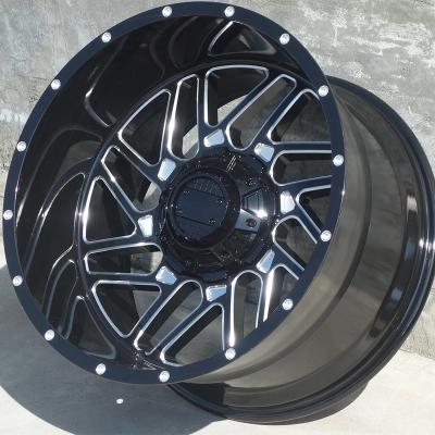 China 260227 aluminum alloy negative -44 alloy wheels rims factory passenger cars off road 6 hole suv alloy wheel rims 22 inch for sale