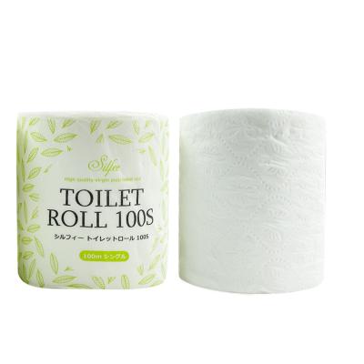 China Top Quality Eco Friendly Eco Friendly Water Soluble Recycled Pulp Cheap Soft Tissue Anti-Clog Toilet Paper Rolls for sale