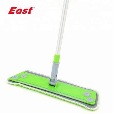 China Sustainable Microfiber Flat Cloth Floor Cleaning Mop With Telescope Handle for sale