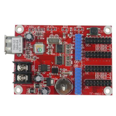 China Integrated Light / Driver Best Price Led Controller 1280*16 TF-S6UW0 2*HUB12 WIFI Control Board For P10 Single Color Led Display for sale