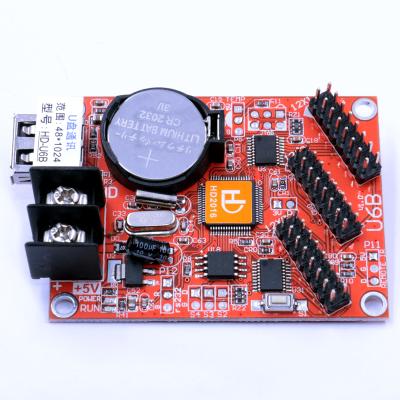 China HD Outdoor/Indoor/Semi-outdoor Single Color/Dual Color Led Display Controller HD-U6B USB Port Board For P10 Led Display Module for sale