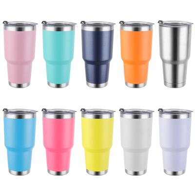 China Sustainable Promotional 20oz Vacuum Mugs Double Walled 304 Stainless Steel Coffee Tumbler Mug With Lid And Brush for sale