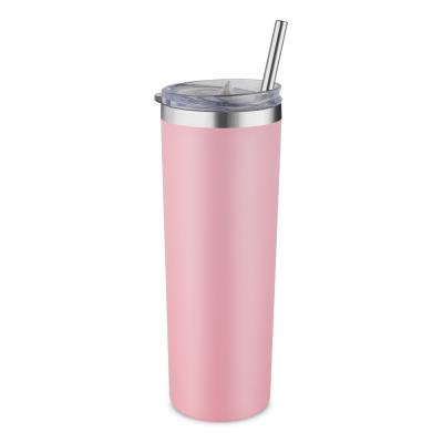 China Viable 20oz Double Wall Insulated Popular Tumbler Bottle Stainless Steel Coffee Tumbler Cups With Lid And Straw for sale