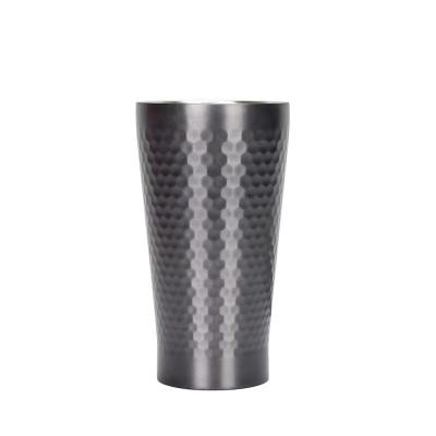 China New Design 300ML Hammer Point Tumbler Beer Cups Stainless Steel Thermal /Insulated Wine Cups Custom Lover Luxury Thermal Mugs for sale