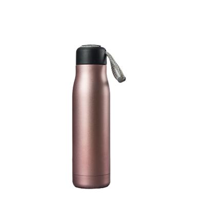 China 304 Stainless Steel Vacuum Flask Travel Vacuum Flask Beauty Girls Design Viable 304 Stainless Steel Flask Sports Gift Flask With Rope for sale