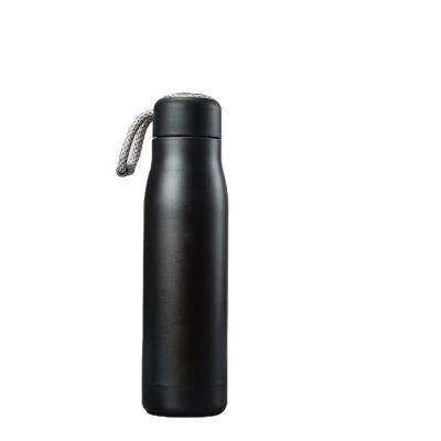 China Fashion Design Stainless Steel Viable Vacuum Flask With Rope Insulated 304 Double Wall Water Flask Girls Bottle Beauty Flask for sale