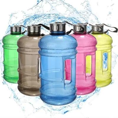 China Sport LFGB PET BPA Free Bucket 2.2 Liter Half Gallon Plastic Water Bottle Jug With Lid for sale