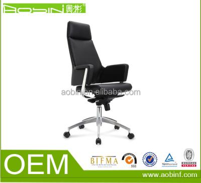 China 2021 Hot Selling Good Quality A8031 PU Back Office High Rotation Executive Chair With Strong ALU Base for sale