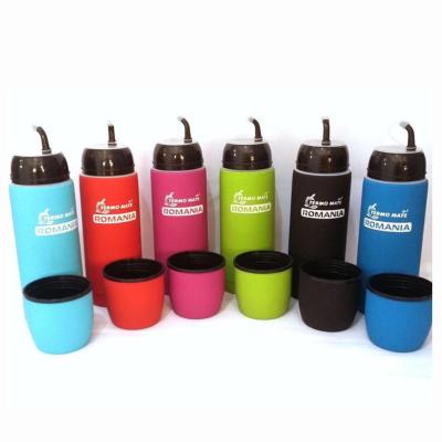 China High Quality Double Vacuum PORTABLE Yerba Mate Bottle Wall Stainless Steel Termos With Straw for sale