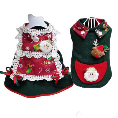 China Main Sale Christmas Cute Dog Clothes Cat Clothes Puppy Santa Red Scarf Viable Funny Warm Hat Deer Dogs Mask Cats Costume for sale