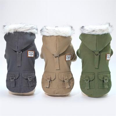 China Winter Style Fashion Dog Apparel Pet Clothing Warm Jacket Double Joint Pocket Sustainable Hoodie for sale