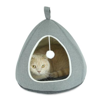 China Wholesale Breathable Cat Nest Super Soft Warm Semi-enclosed Plush Cute Kennel Supplies Pet Room for sale