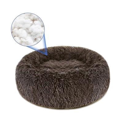 China Best Viable Selling Comfy Round Sofa Pet Nest Luxury Dog Cat Bed Pet Plush Deep Sleep Beds for sale