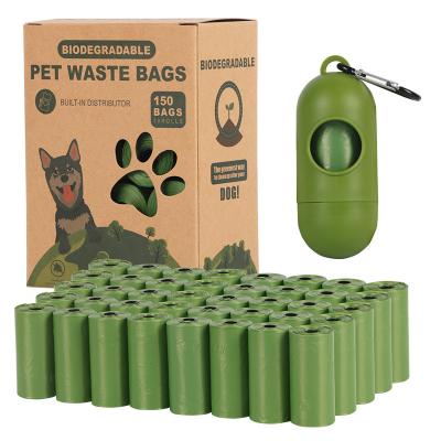 China Sustainable Dog Poop Bags Dispenser Refill Rolls Compostable Biodegradable Bag Leak Proof Eco Friendly Doggie Waste Bags for sale