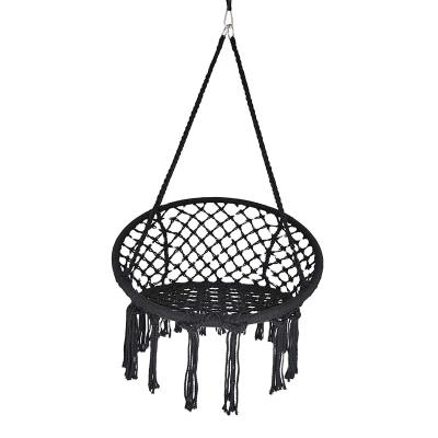 China Cotton Rope Lace Round Hammock Chair Furniture Garden Chair Soft Hanging Indoor Hanging Chair for Kids or Adults for sale